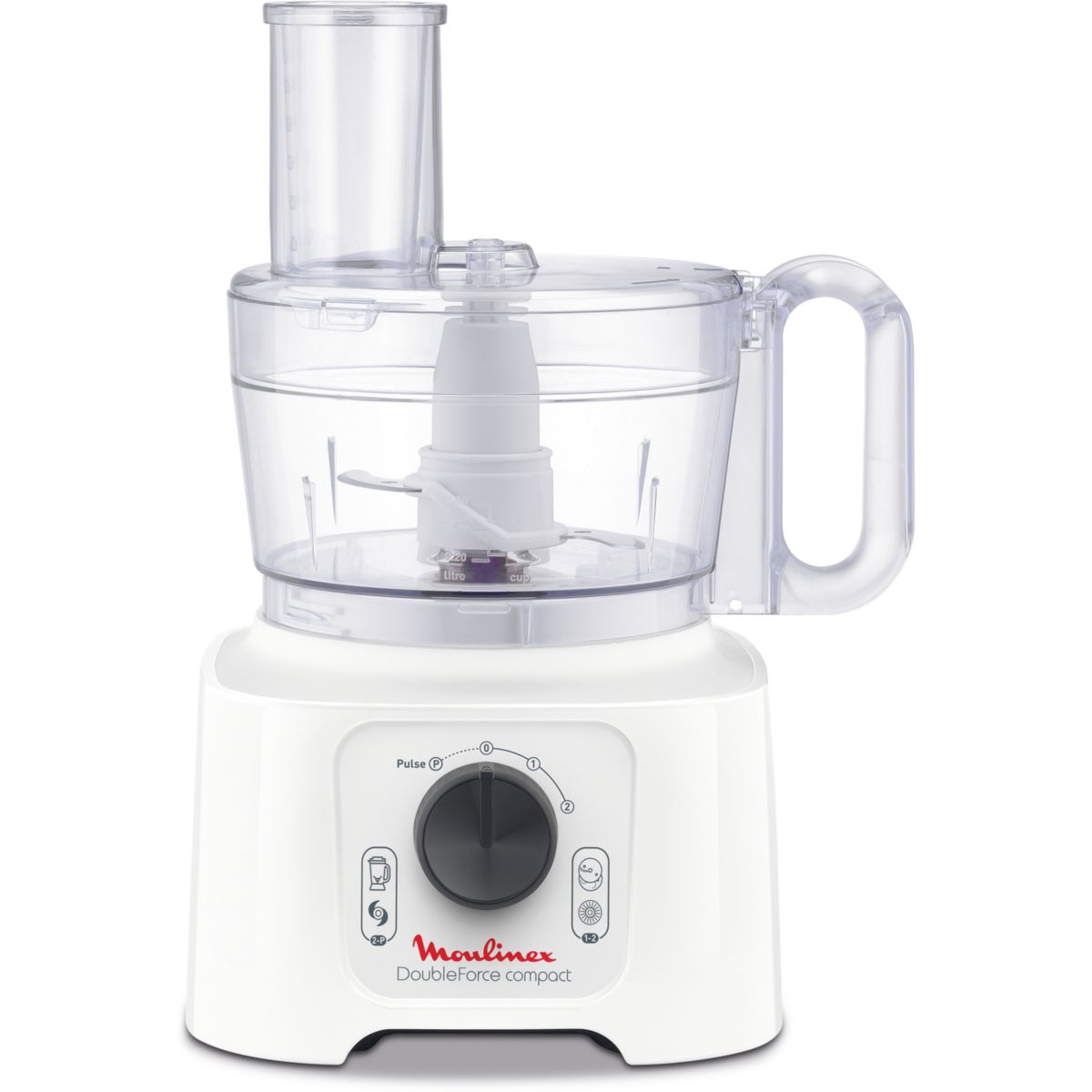 Robot multifonction FP542111 Double force compact blanc blanc, MOULINEX