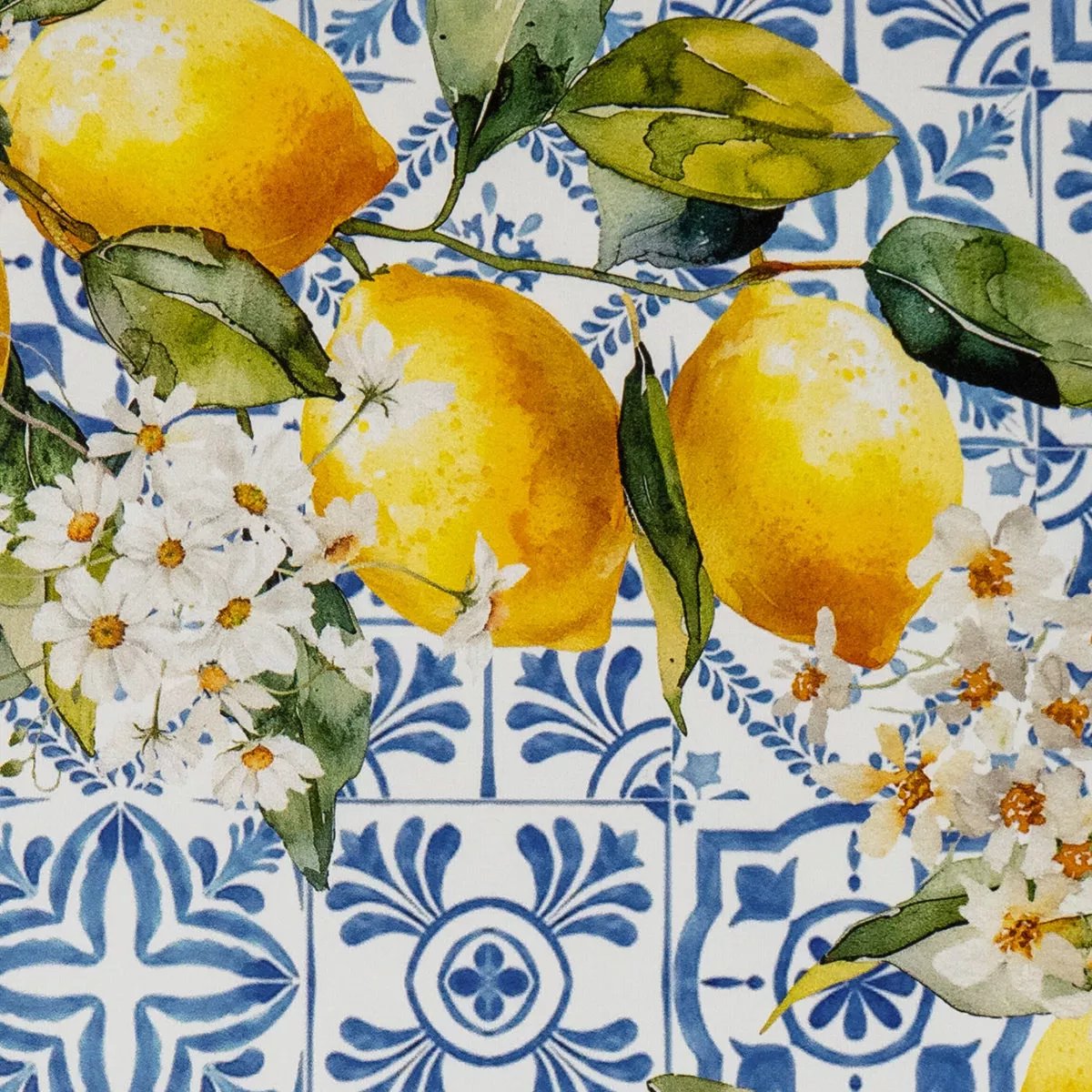 Set vinyle CITRONS AZULEJOS bleu azulejos, GARNIER THIEBAUT