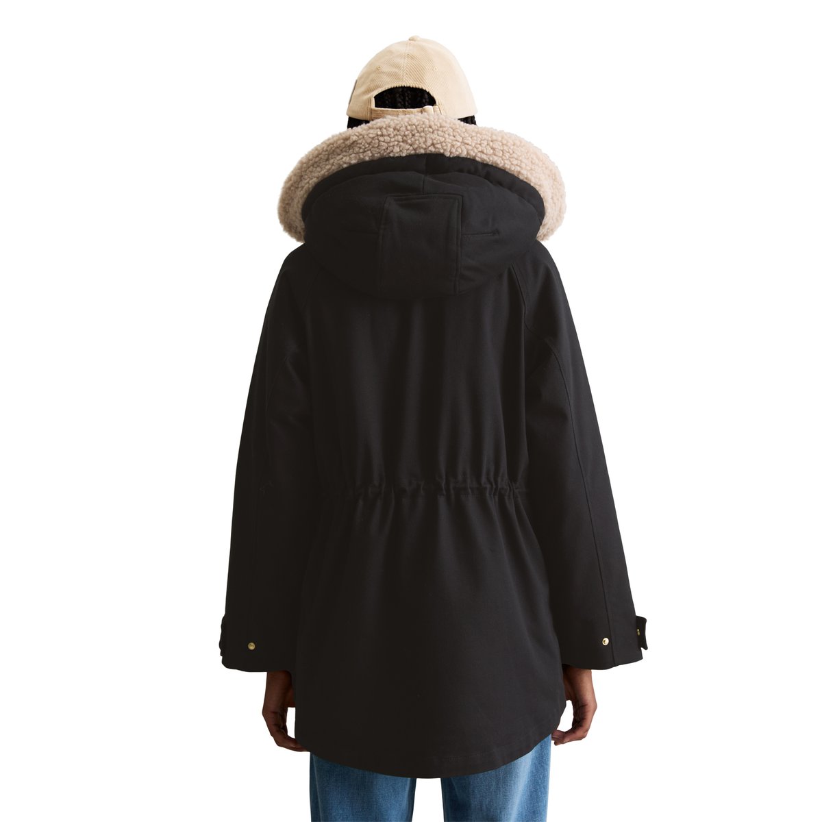 Veste outdoor oversize en sergé de coton bio stretch noir, MARC O’POLO DENIM