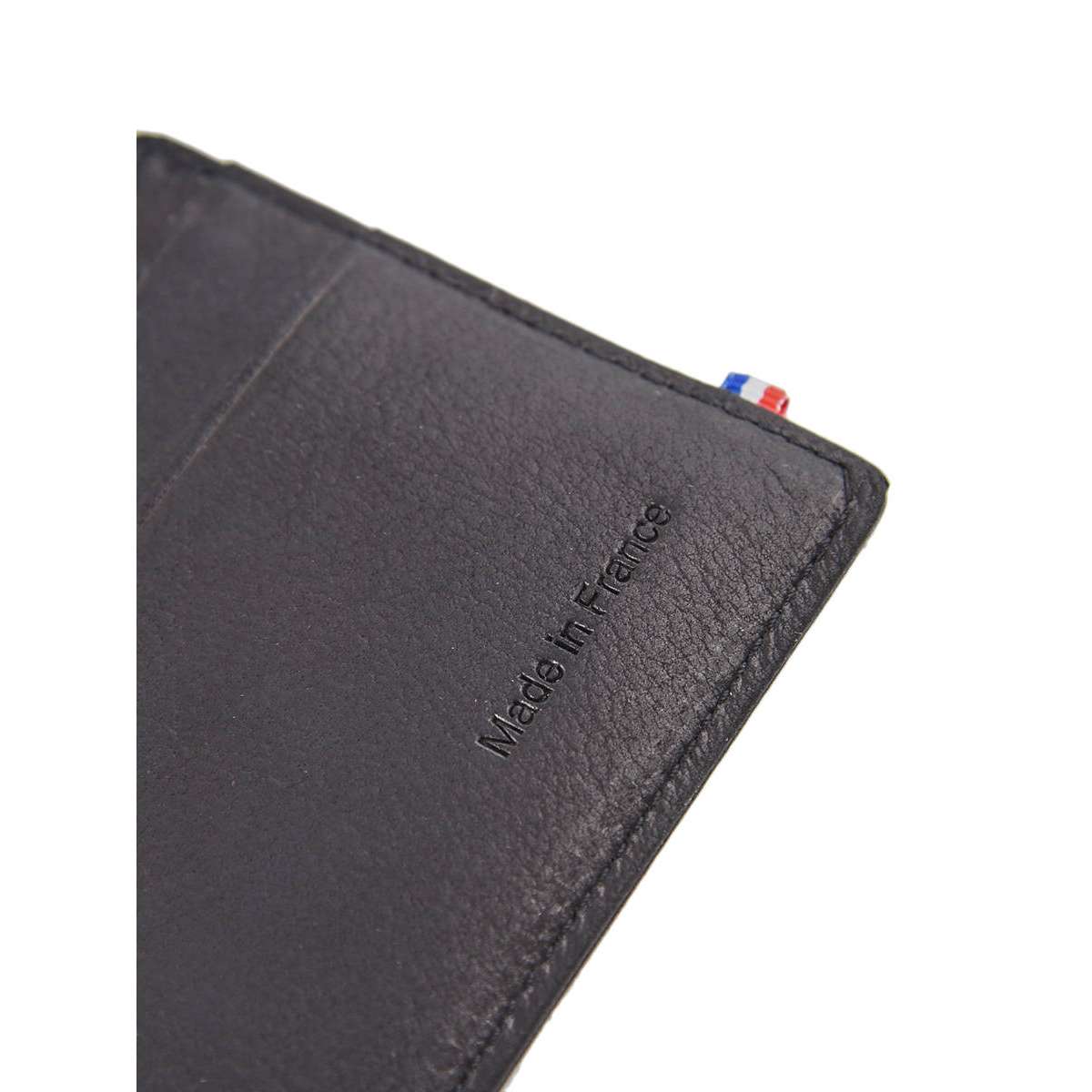 Porte-cartes Oil cuir noir, ETRIER