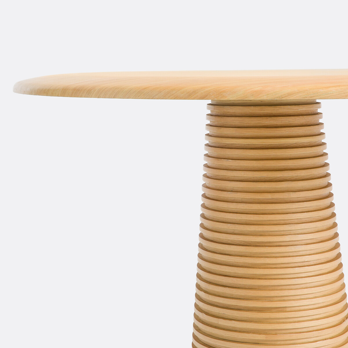 Table à manger, ovale, en plaqué chêne, 6 à 8 couverts, LIAM coloris chêne, LA REDOUTE INTERIEURS