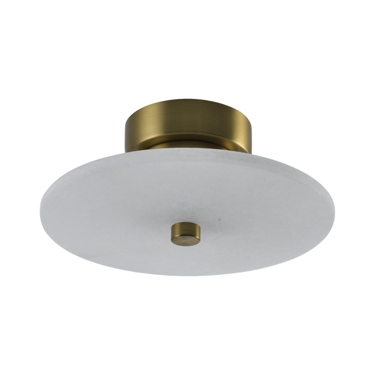 Applique ou spot marbre rond LED - LILASEA laiton et blanc, KOSILUM