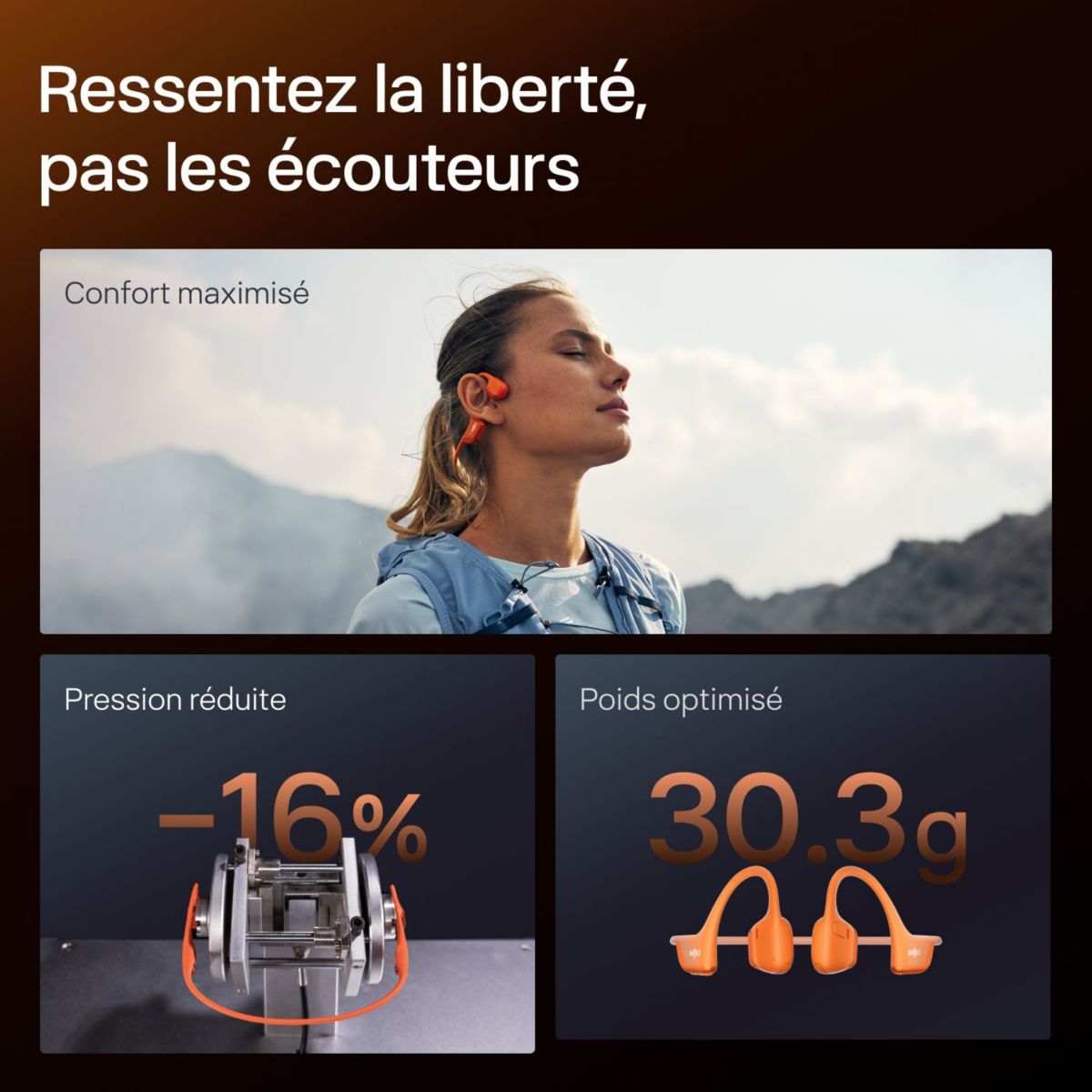 Casque OpenRun Pro 2 Mini Orange orange, SHOKZ