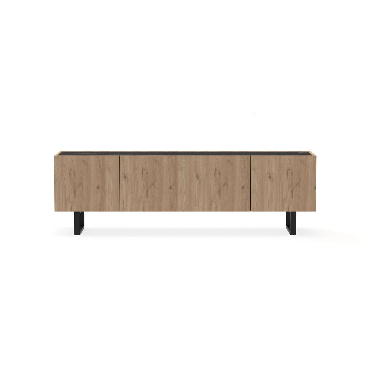 Meuble TV 180 cm panneaux de particules, OPERA marron clair, BOBOCHIC