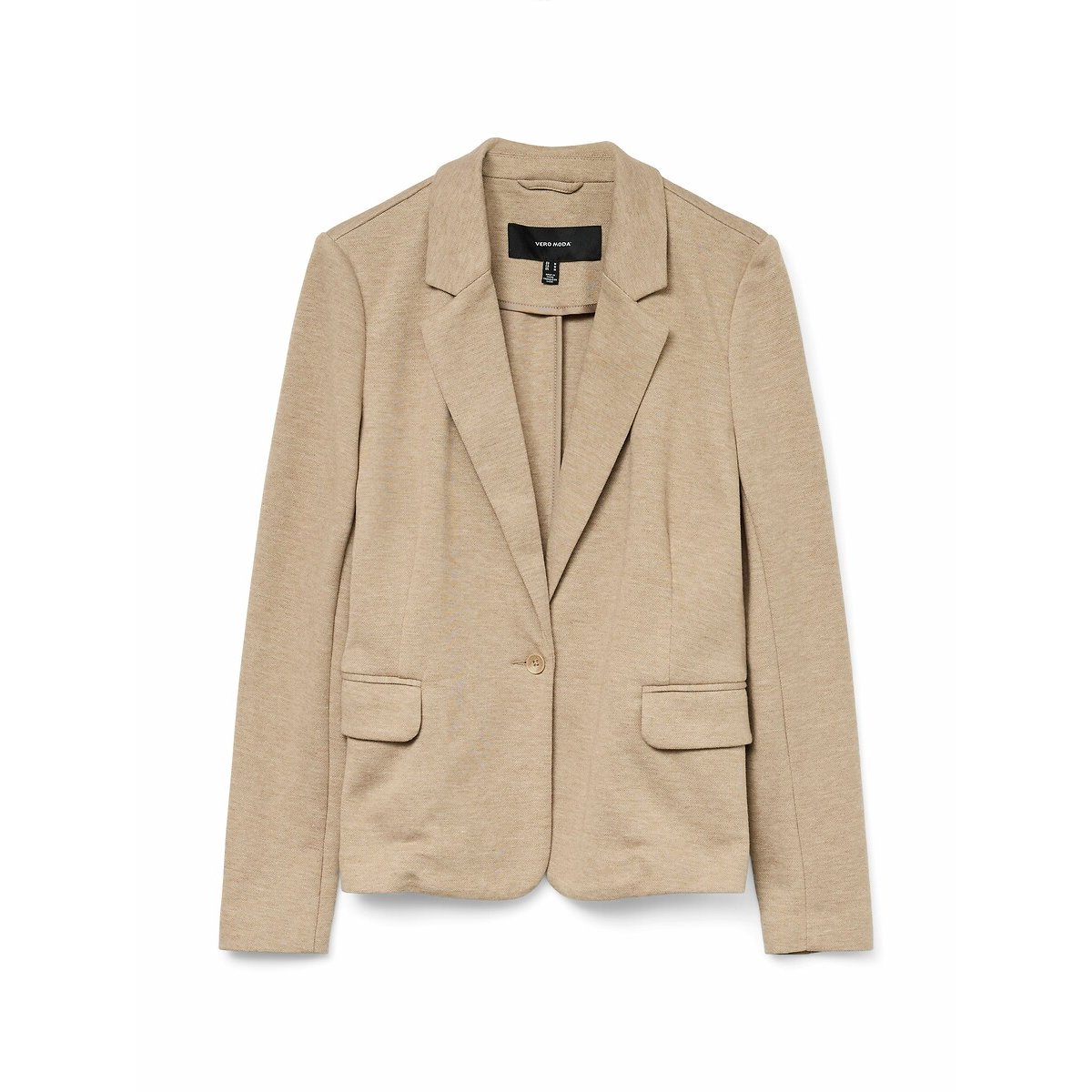 Blazer coupe droite beige, VERO MODA
