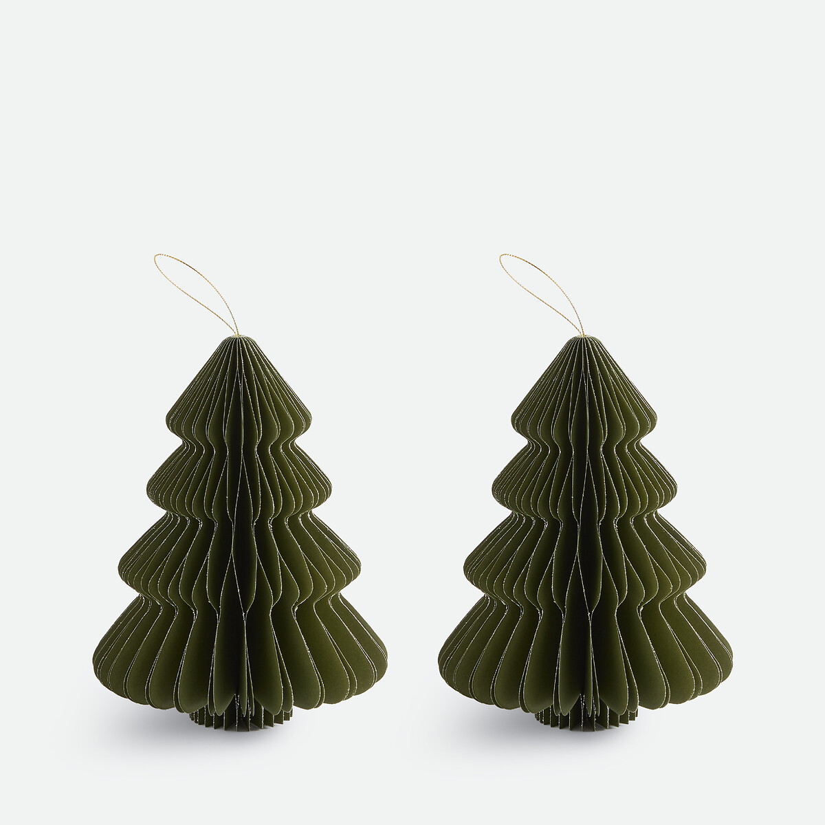 Lot de 2 sapins pliables, hauteur 20 cm, CASPAR vert, LA REDOUTE INTERIEURS