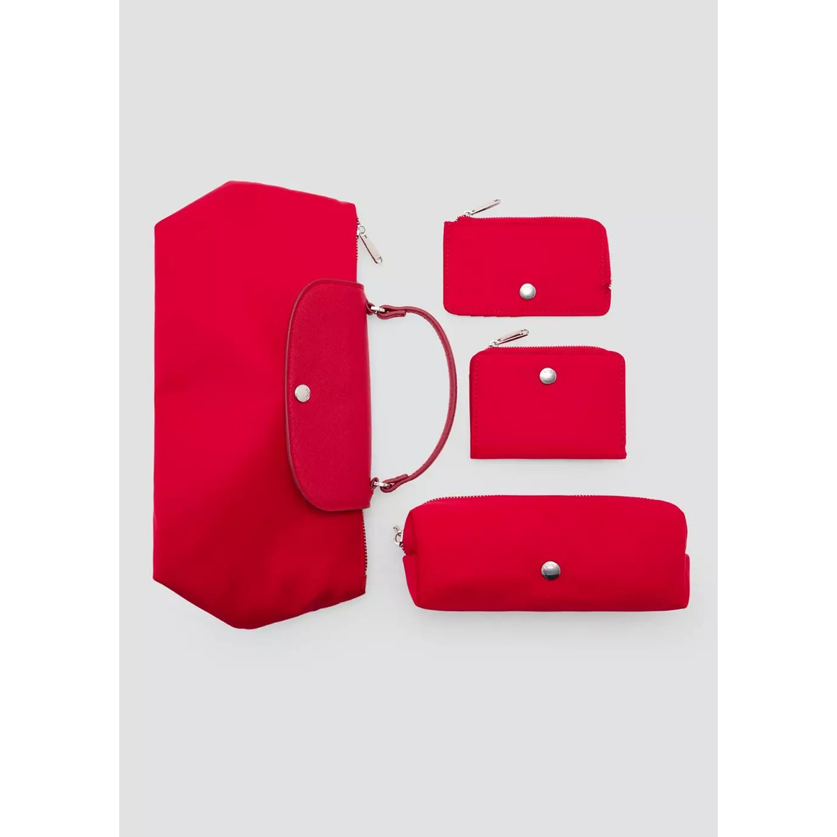 Petit portefeuille en nylon rouge, MANGO