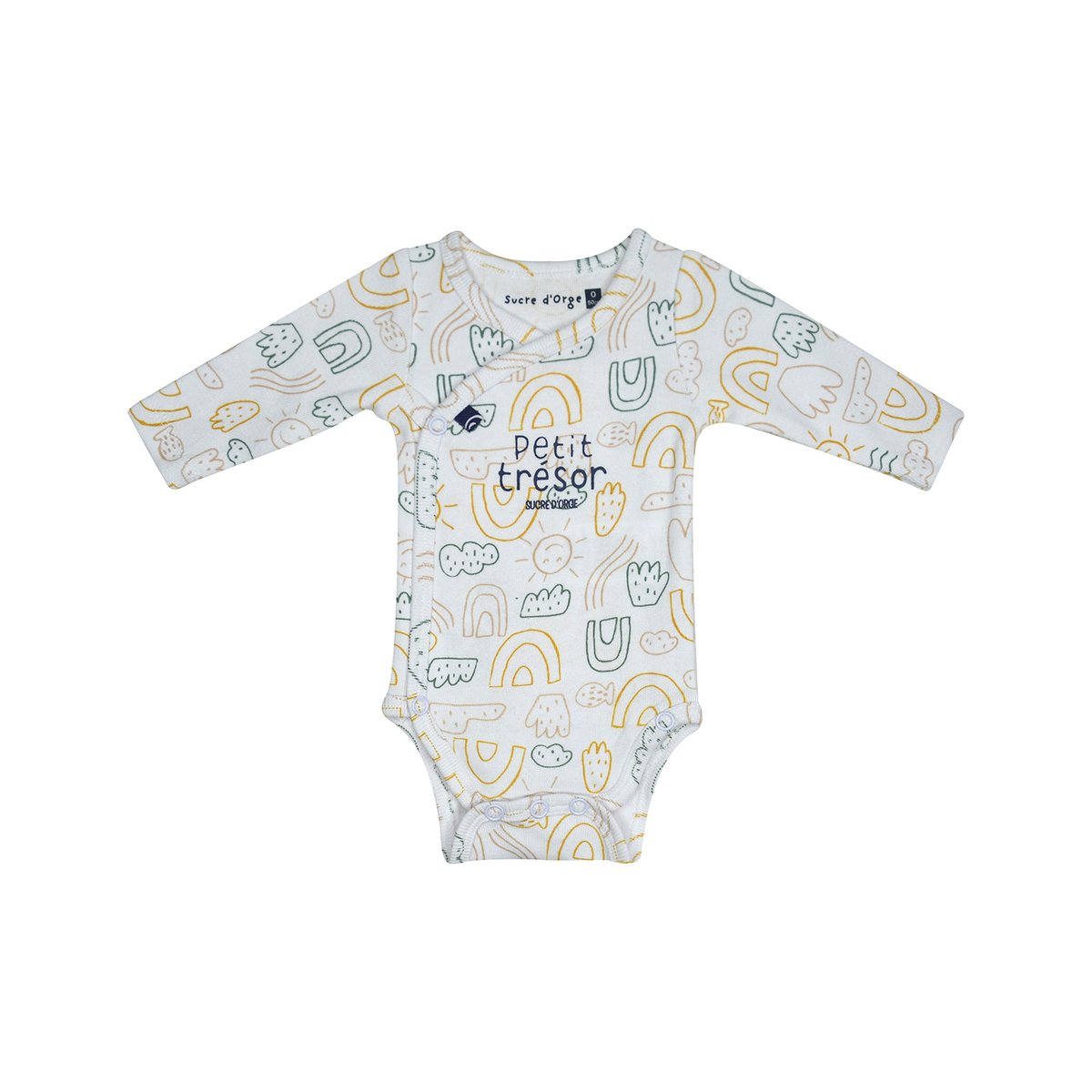 Set naissance lincoln maille ouverture devant naissance beige, SUCRE D'ORGE