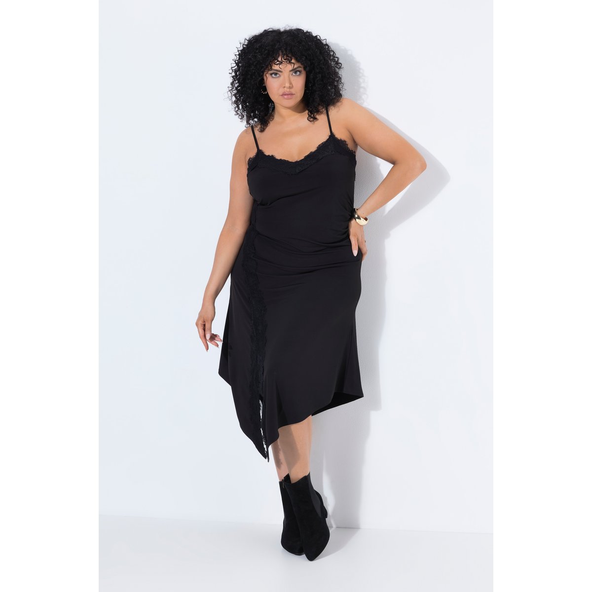 Robe maxi en jersey au tombé fluide noir, ULLA POPKEN
