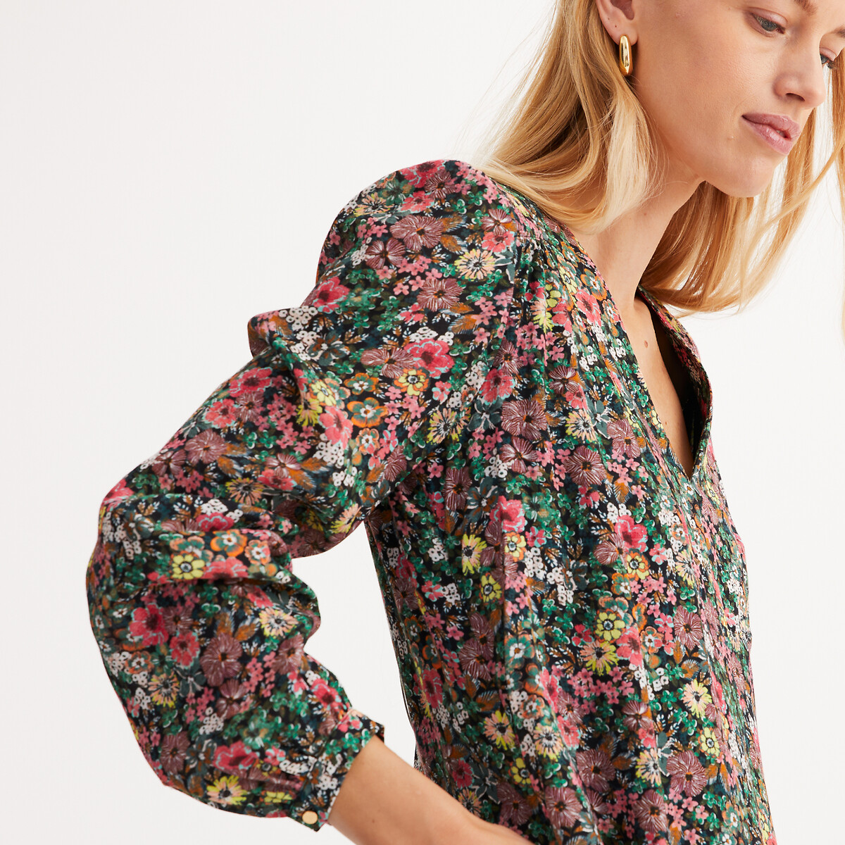 Floral Print Shift Dress green floral print , ANNE WEYBURN