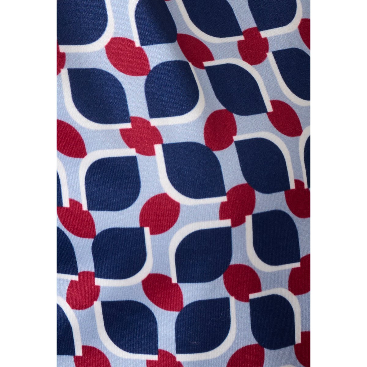 Chemisier en maille chaude bleu graphique, DAMART
