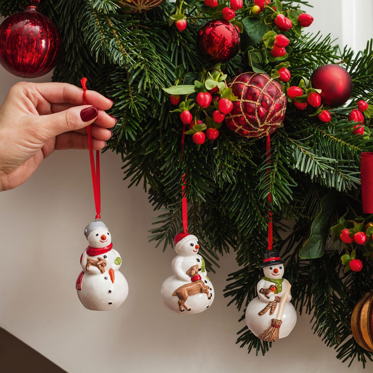 Ornements Bonshommes De Neige 3 Pcs NOSTALGIC ORNAMENTS couleur unique, VILLEROY & BOCH
