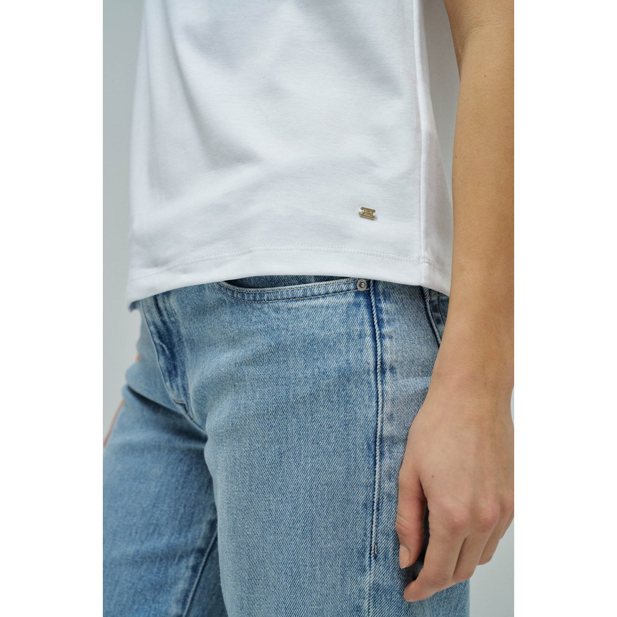 T-SHIRT BASIQUE blanc, SALSA JEANS