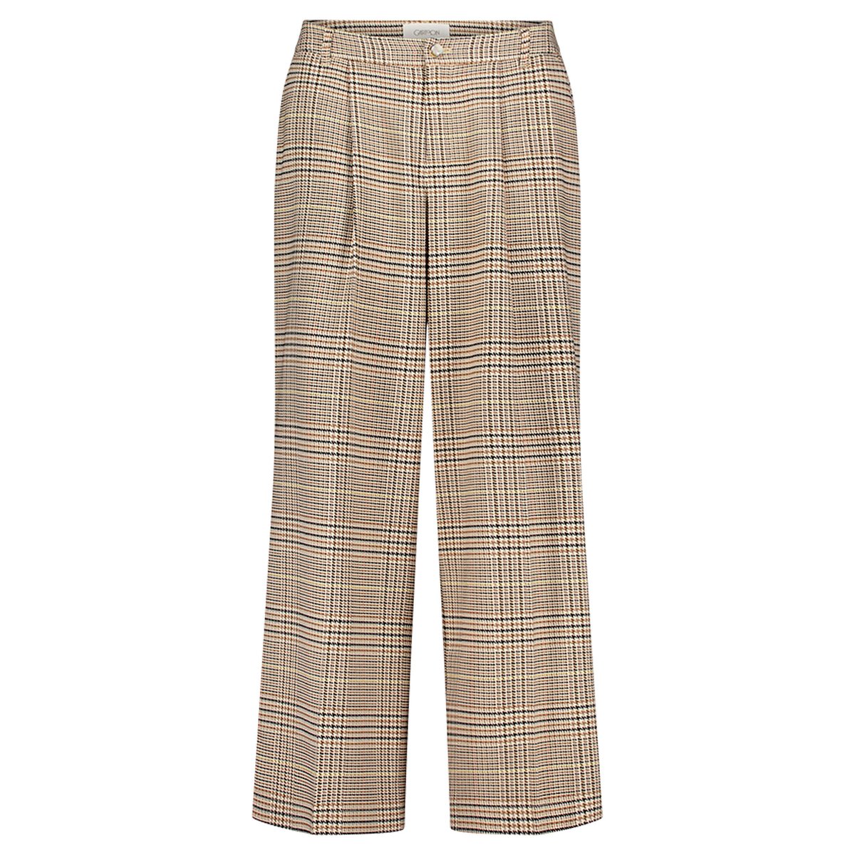 Pantalon à carreaux à pinces brown/rosé, CARTOON