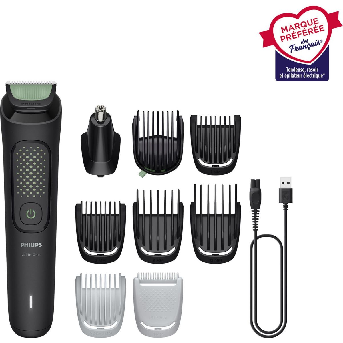 Tondeuse multi usages MG3945/15 Series 3000, 10 hauteurs de coupe, précision 1 mm, autonomie 90 mn couleur unique, PHILIPS