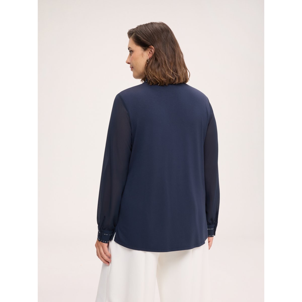 Chemise brodée bleu, FIORELLA RUBINO