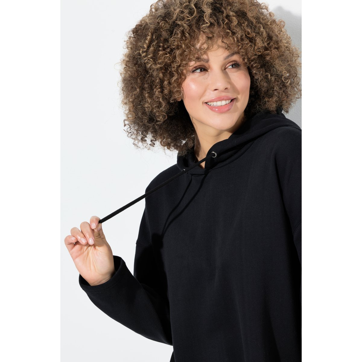 Sweat-shirt à capuche noir, ULLA POPKEN