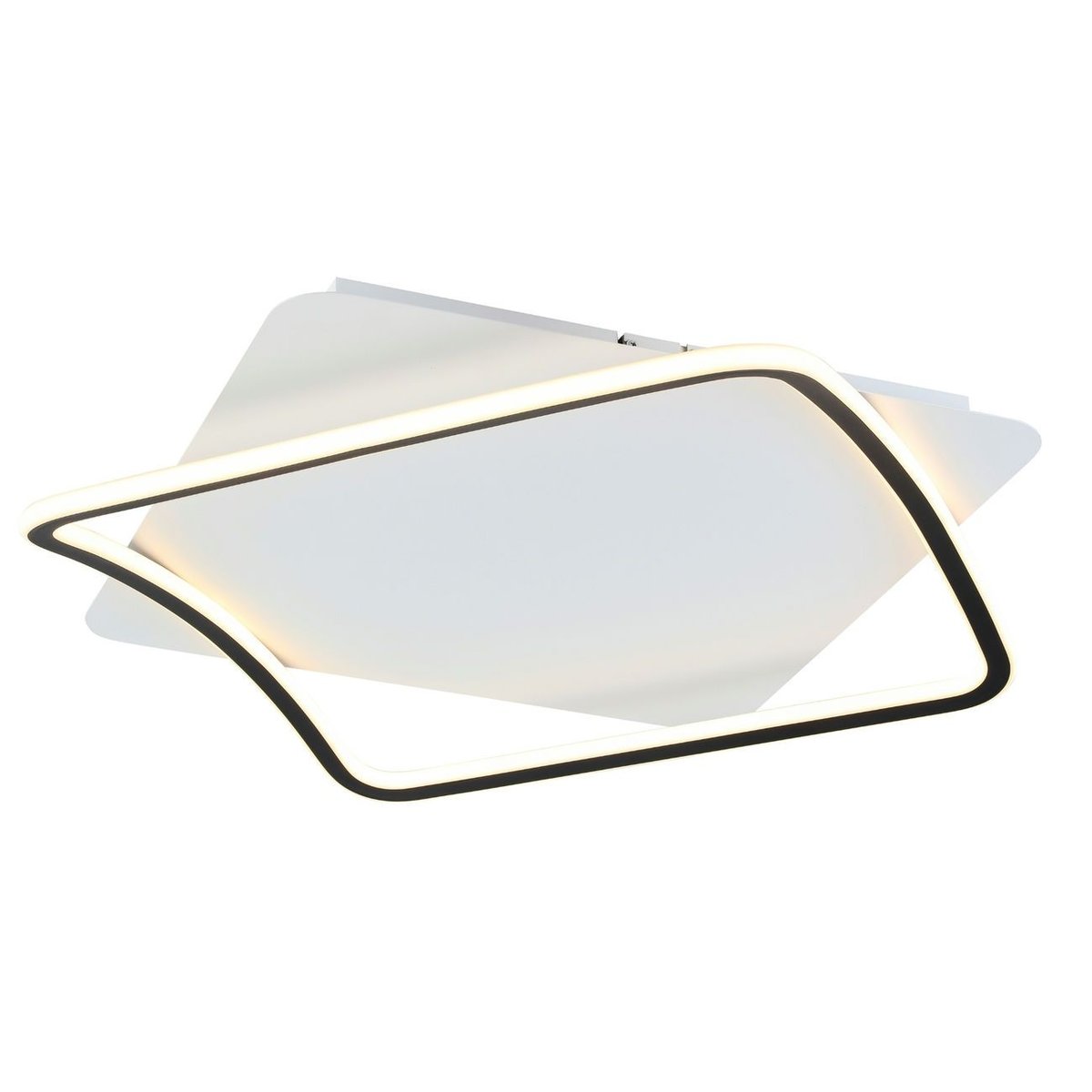 Plafonner carré avec LED Intégrées - SYDAL noir et blanc, KOSILUM