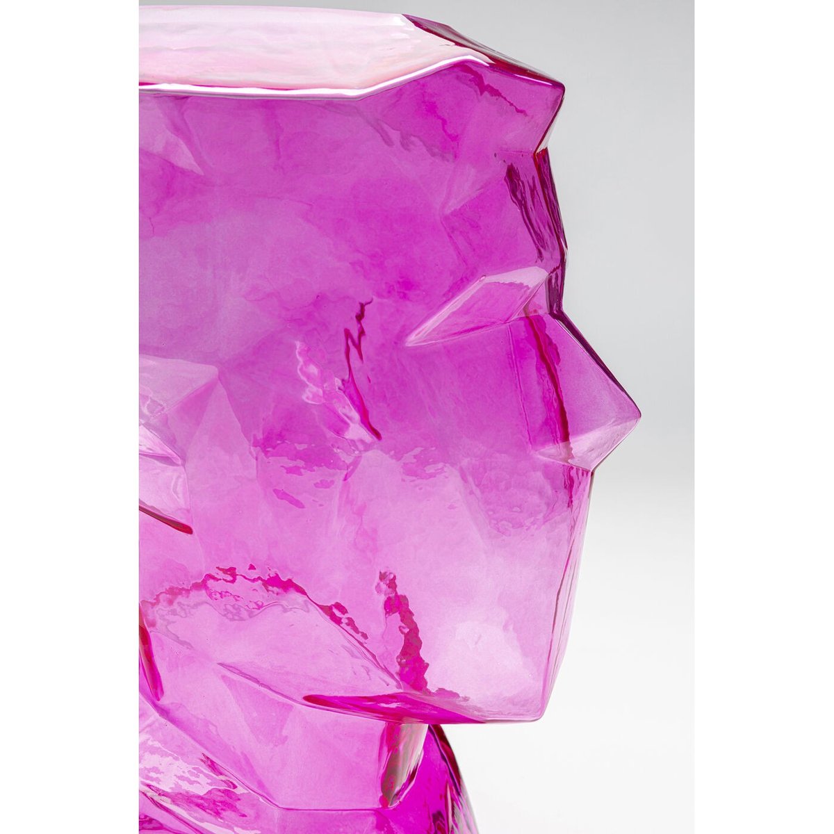 Vase visage en verre, PRISMA rose, KARE DESIGN