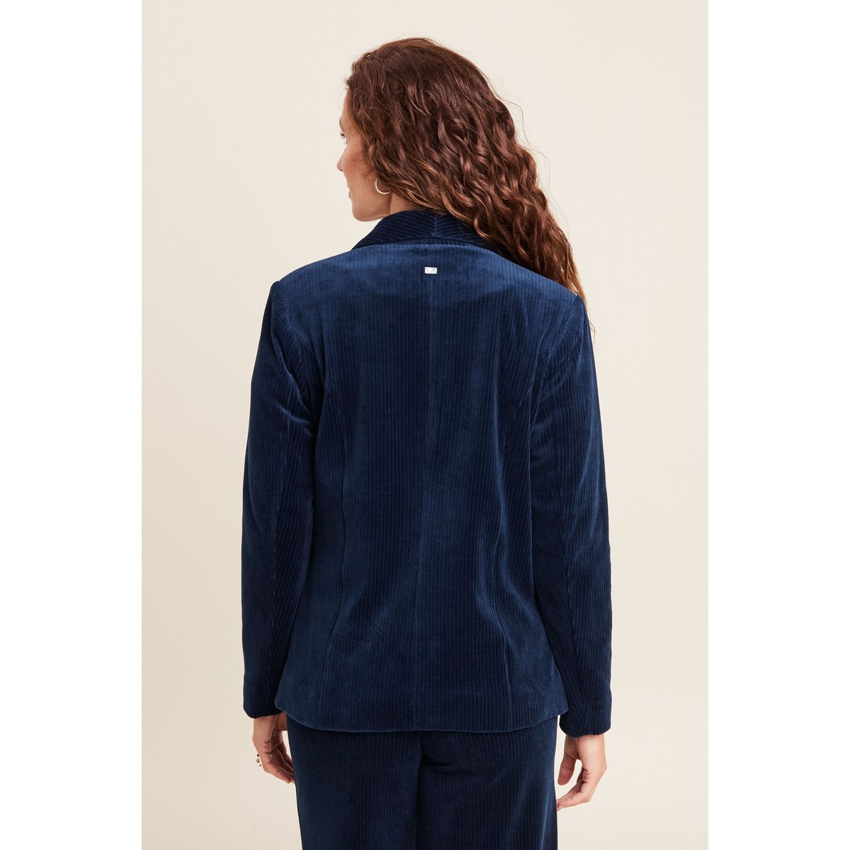 Veste tailleur velours bleu marine, BREAL