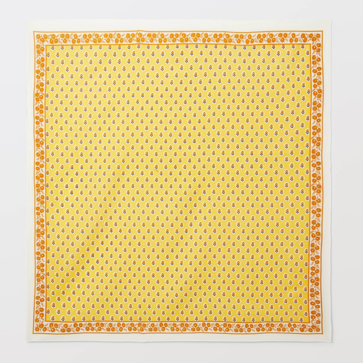 Foulard imprimé en coton BIO GOTS forsythia, MONOPRIX