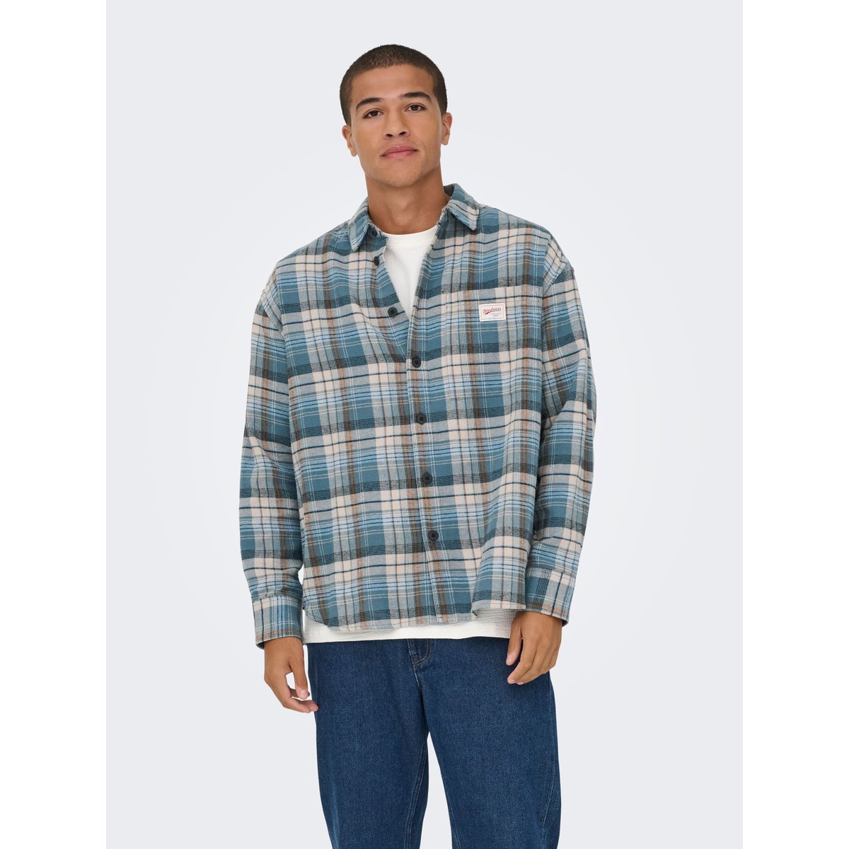 Chemise turquiose - glacier lake, ONLY & SONS