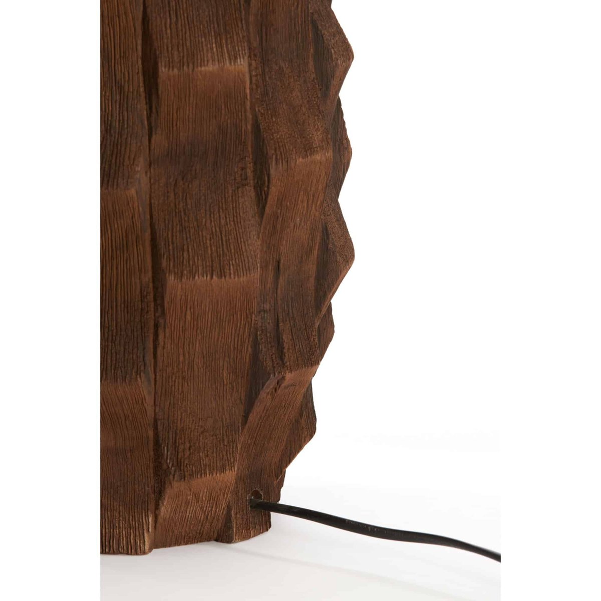 Base De La Lampe Bois TAKABE marron chocolat, LIGHT & LIVING 