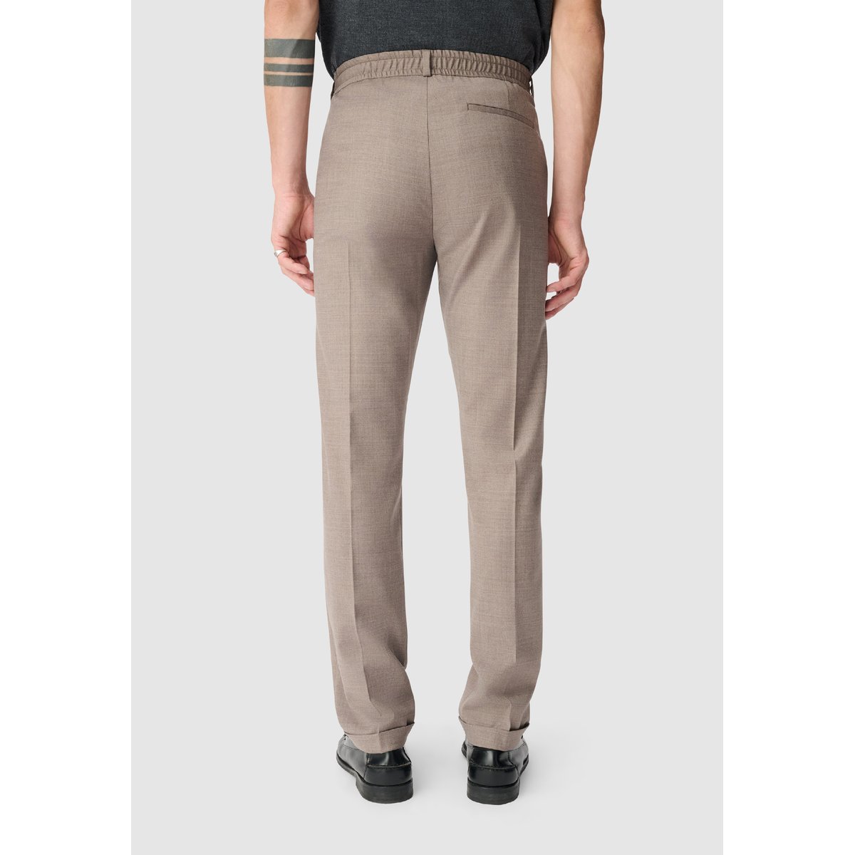 Pantalon de costume chiné TRAVEL SUIT marron, IKKS