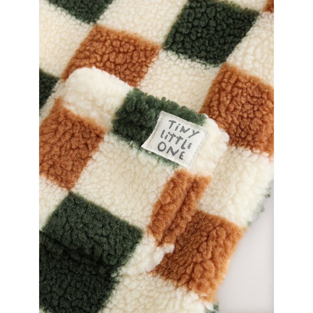 Combinaison bébé capuche peau lainée damier, NEXT