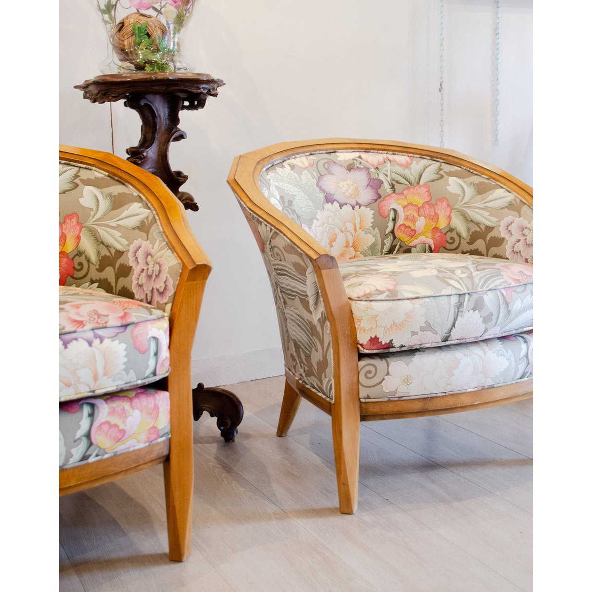 Paire de fauteuils Rosello Ernest N°955 - Bon état bois foncé, DEBONGOUT
