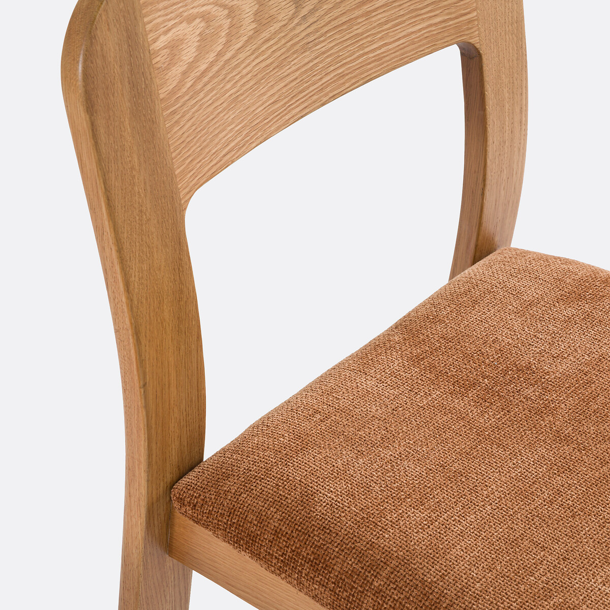 Set van 2 massief eiken gestoffeerde stoelen Talet eik/brons, LA REDOUTE INTERIEURS