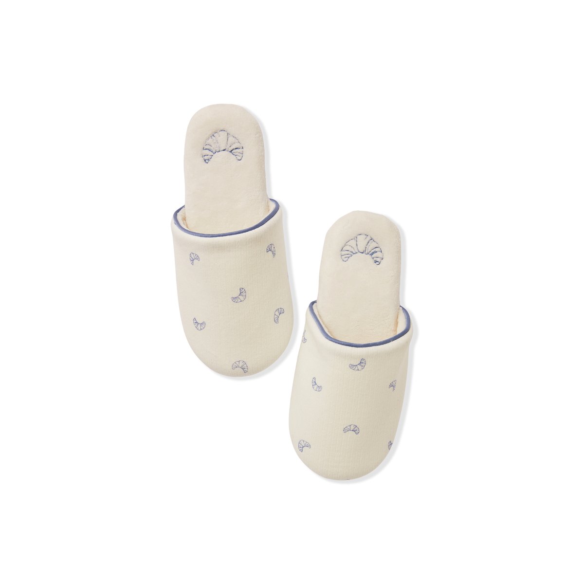 Chaussons mules en coton BELEN blanc, ETAM