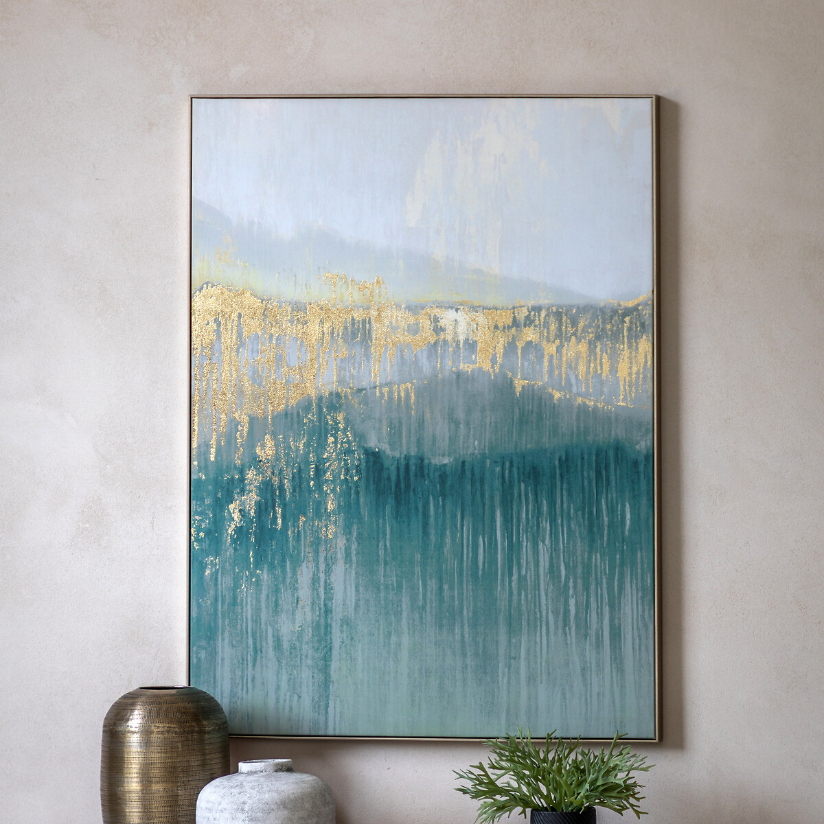 90x120cm Early Morning Horizon Framed Canvas green, ÉDITÉ
