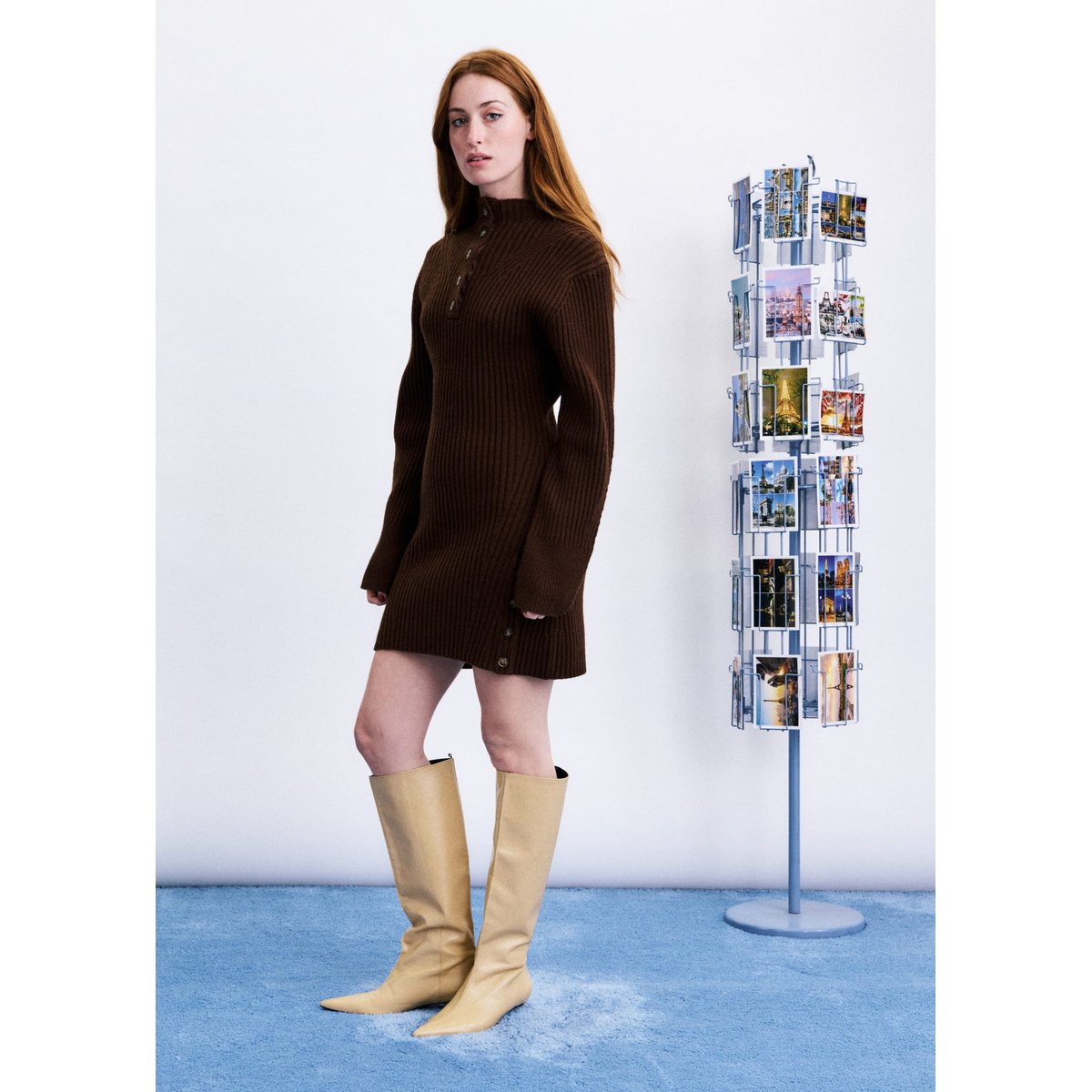 Robe Spathi en laine SPATHI marron chocolat, FRNCH