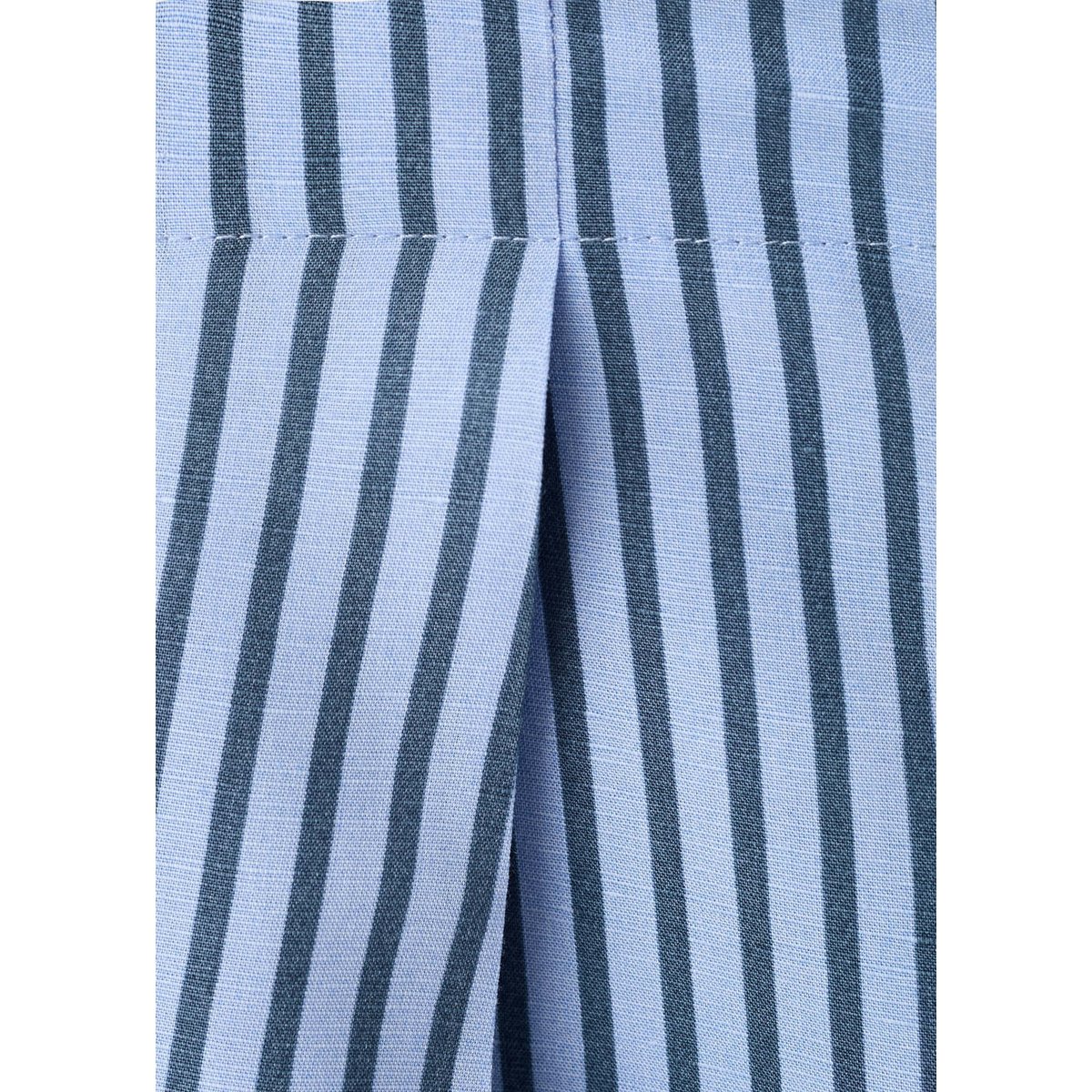 Pantalon fluide à rayures bleu ciel, MANGO
