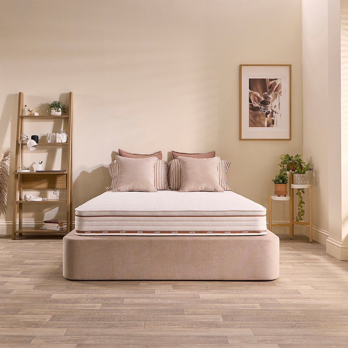 Jay-Be® Ryze 800 Pocket Sprung Mattress white/brown, JAY-BE