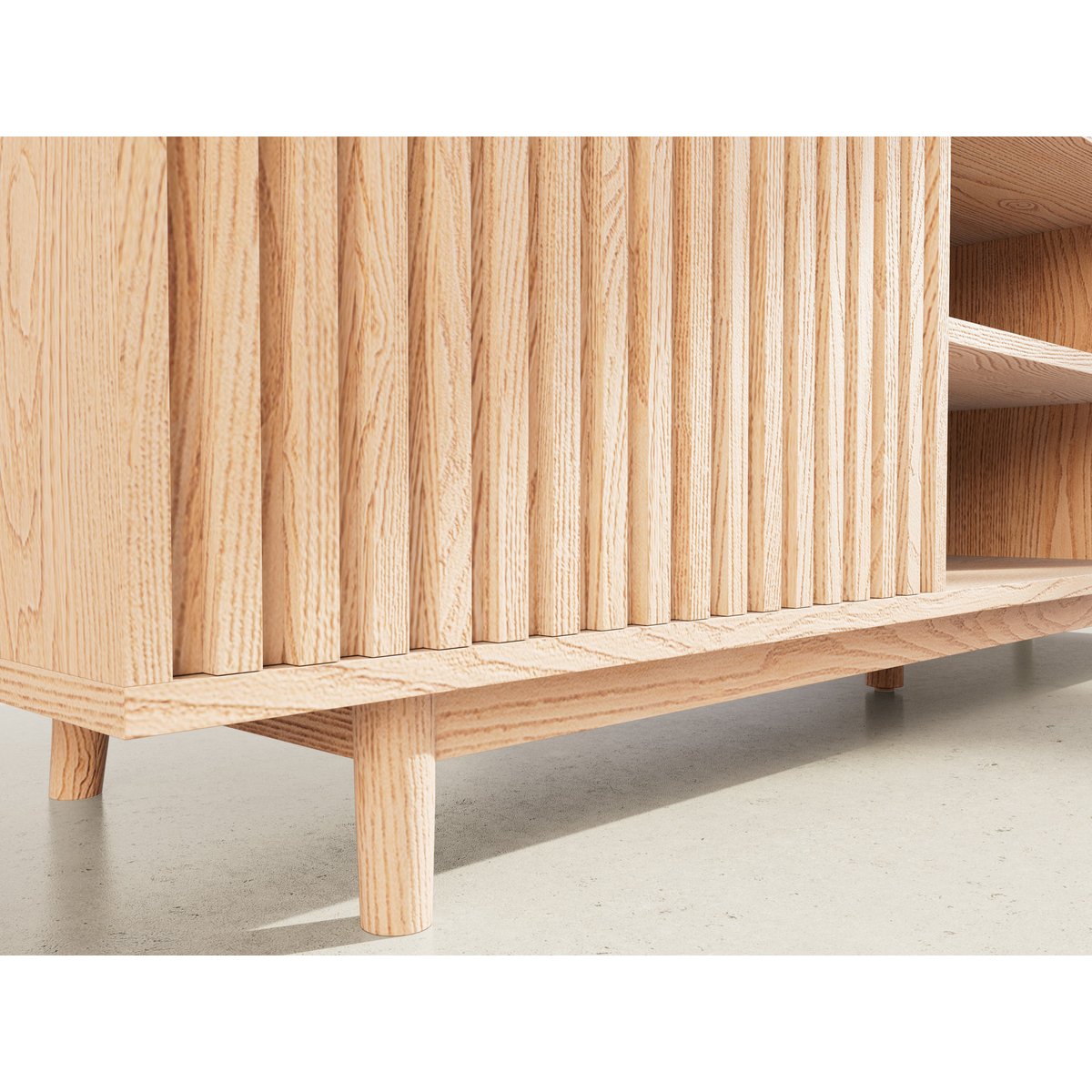 Meuble TV 2 portes 2 niches, FREYA bois, BEST MOBILIER