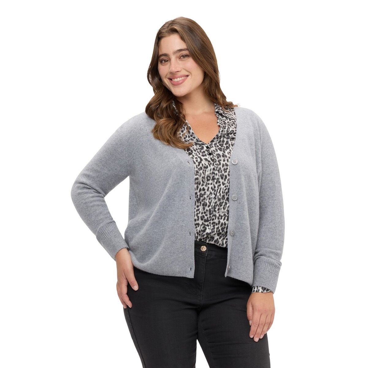 Cardigan gris, FIORELLA RUBINO