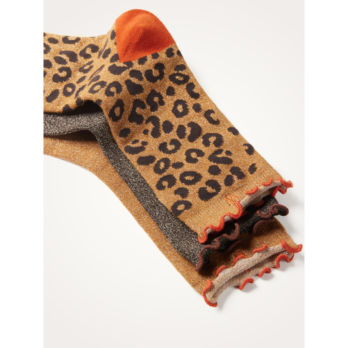 Pack de 3 chaussettes à bords volantés PACK QUINN marron foncé, VANESSA WU