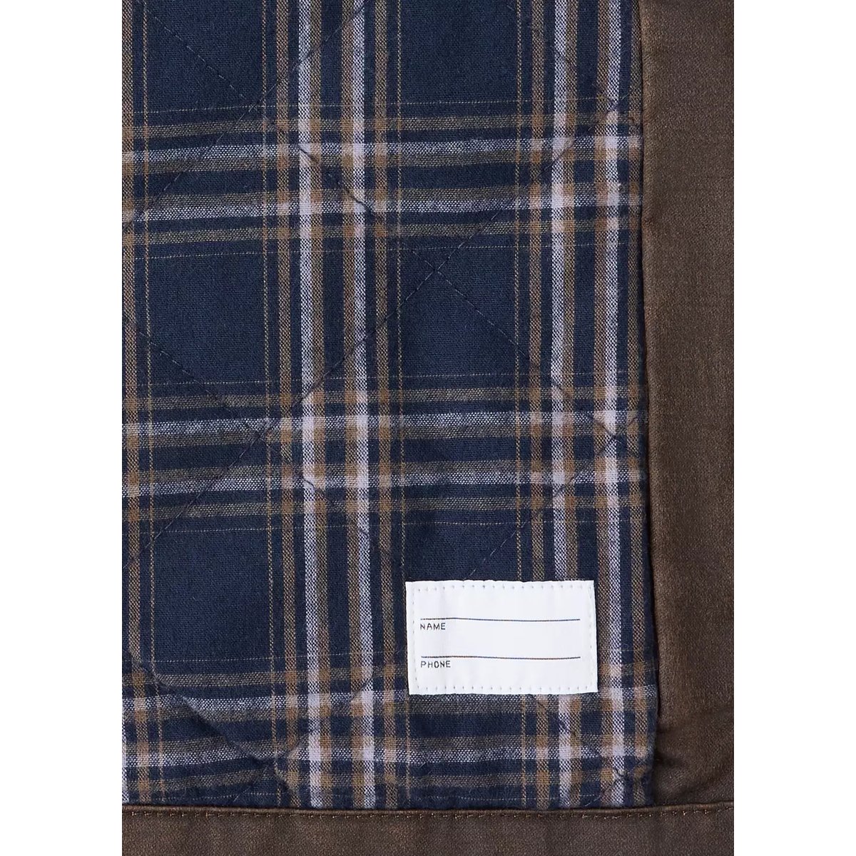 Manteau en sergé à col en velours côtelé marron, MANGO KIDS