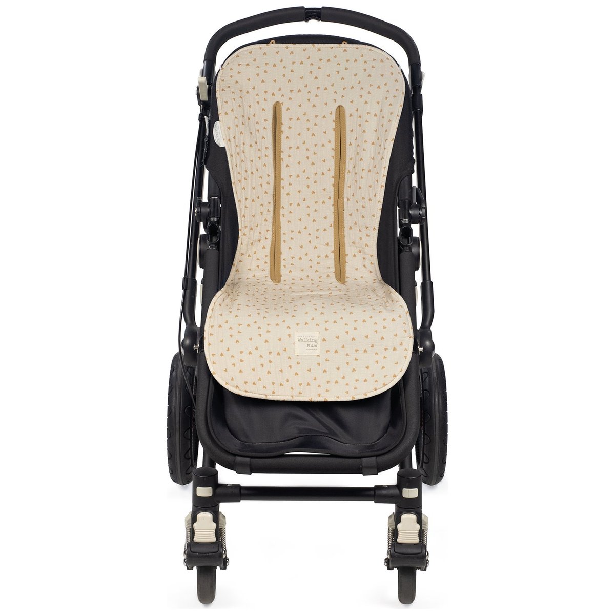 Assise pour poussette Coeurs beige, WALKING MUM