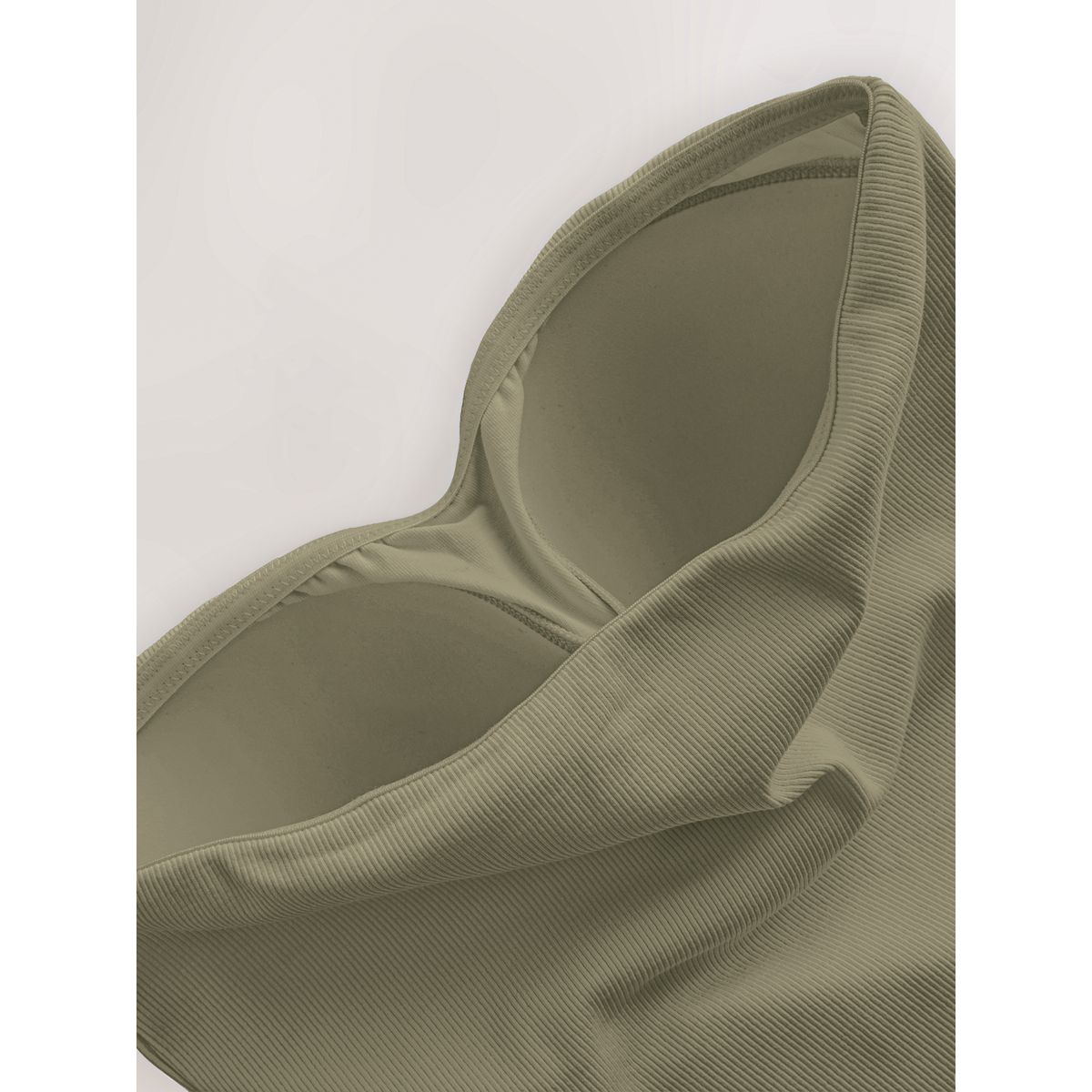 Haut bandeau soutien-gorge intégré invisible vert kaki, NEXT