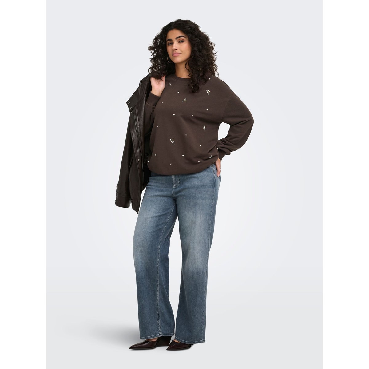 Sweat-Shirt coffee bean, ONLY CARMAKOMA