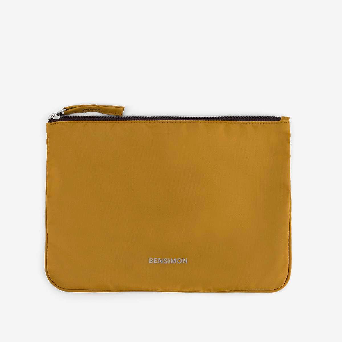 Lot de petites pochettes zippées en nylon recyclé ZIP POCKET SET camel, BENSIMON