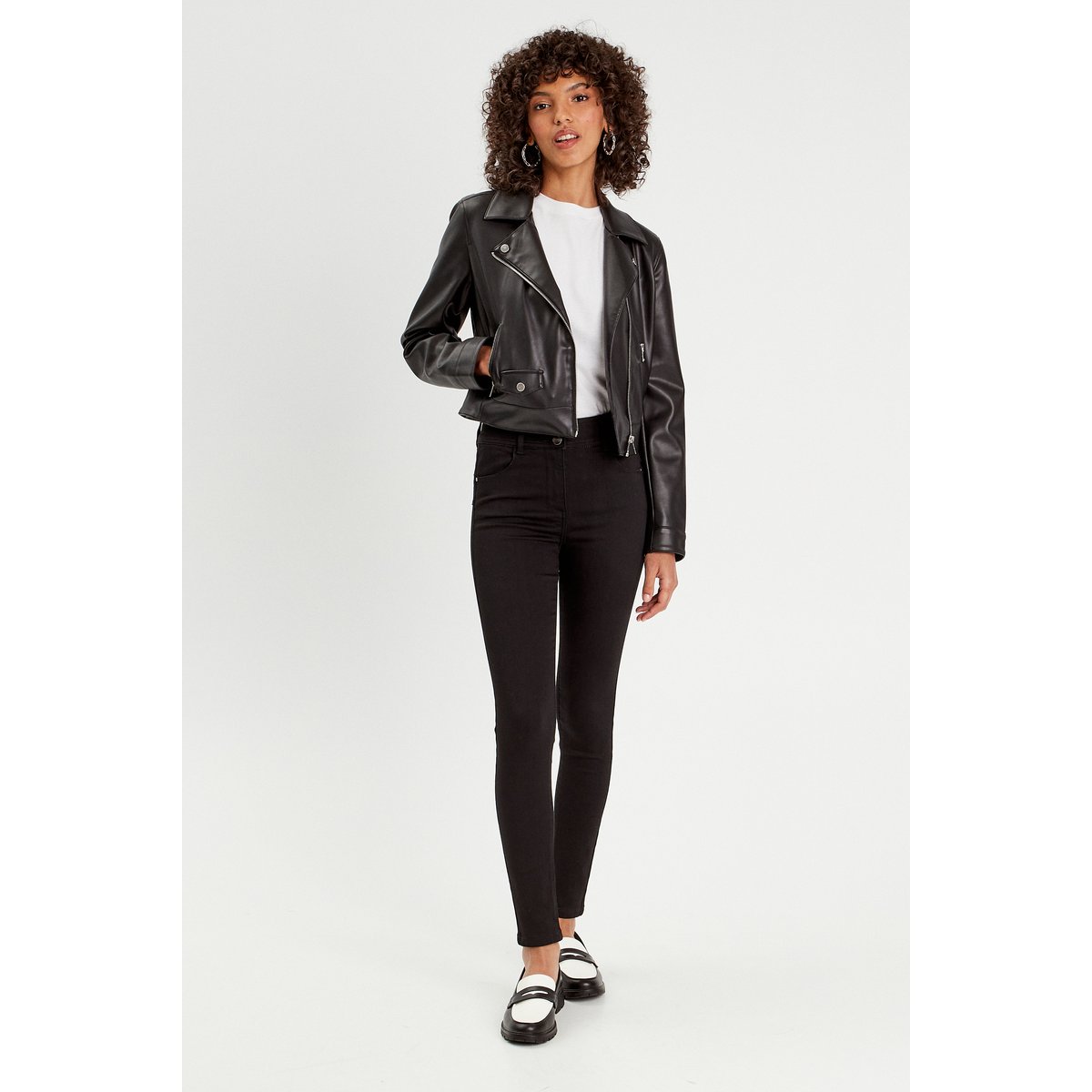 Jeans slim push-up denim noir, CACHE CACHE