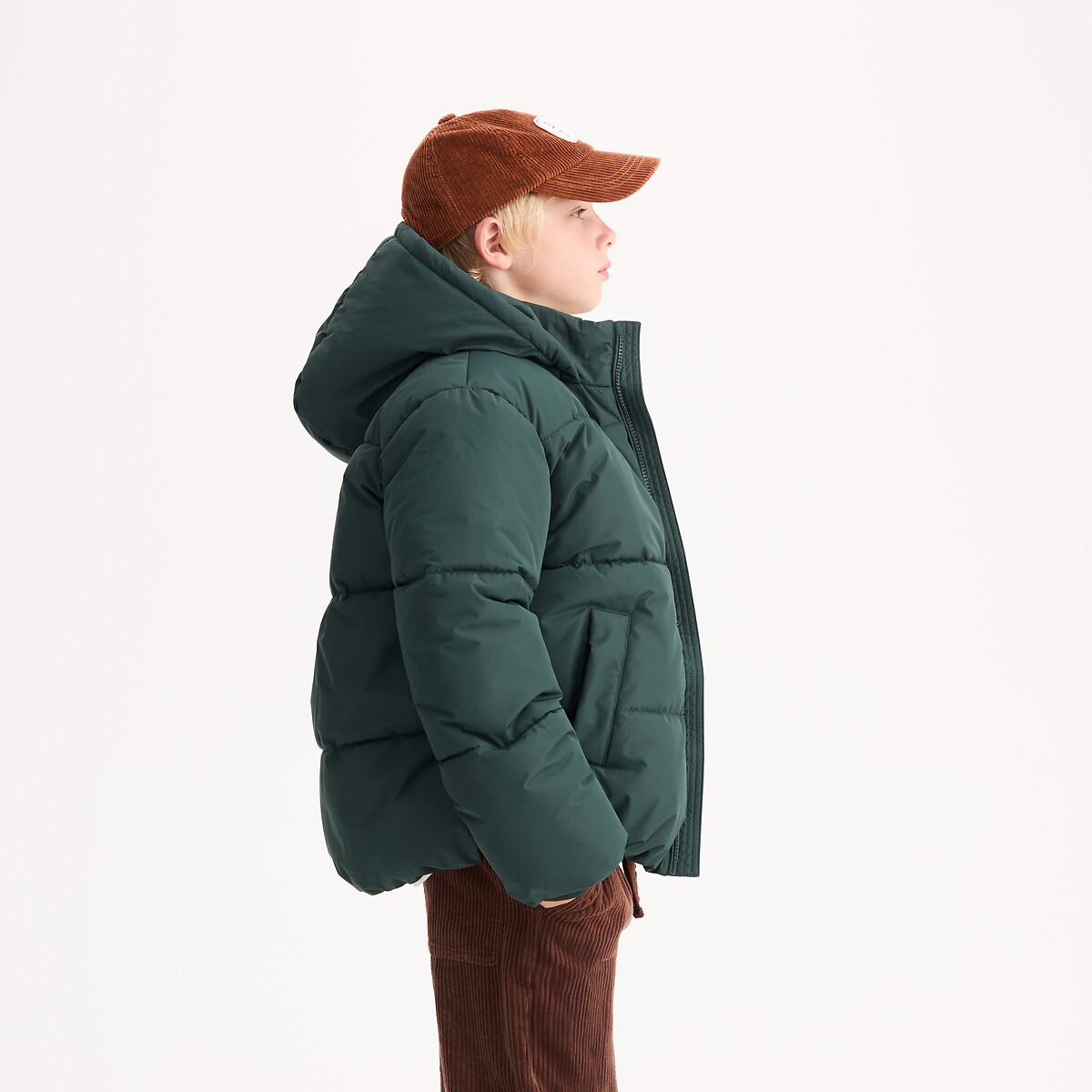 Doudoune à capuche  vert, LA REDOUTE COLLECTIONS