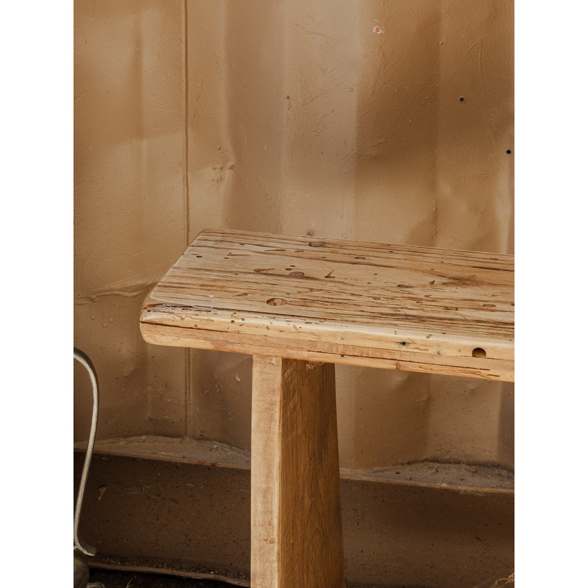 Petit banc en bois Antoine N°462 - Bon état bois clair, DEBONGOUT