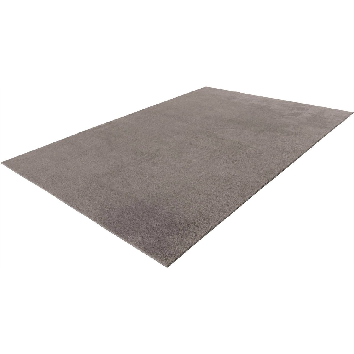 Tapis rectangulaire poils courts antidérapant gris moyen uni effet velours, ARTE ESPINA
