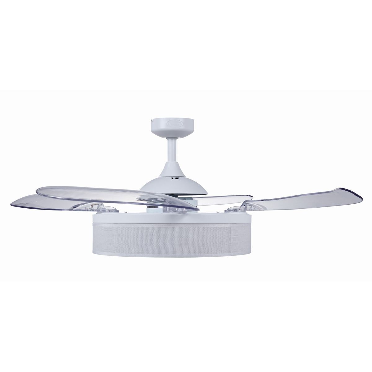 Ventilateur plafond FRASER blanc - transparent, BOUTICA-DESIGN