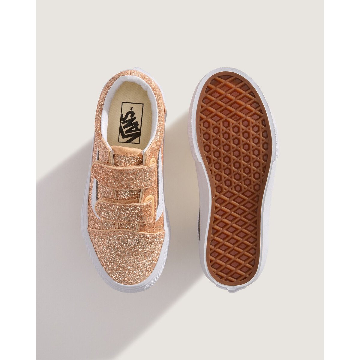 Baskets à scratchs OLD SKOOL V rose, VANS